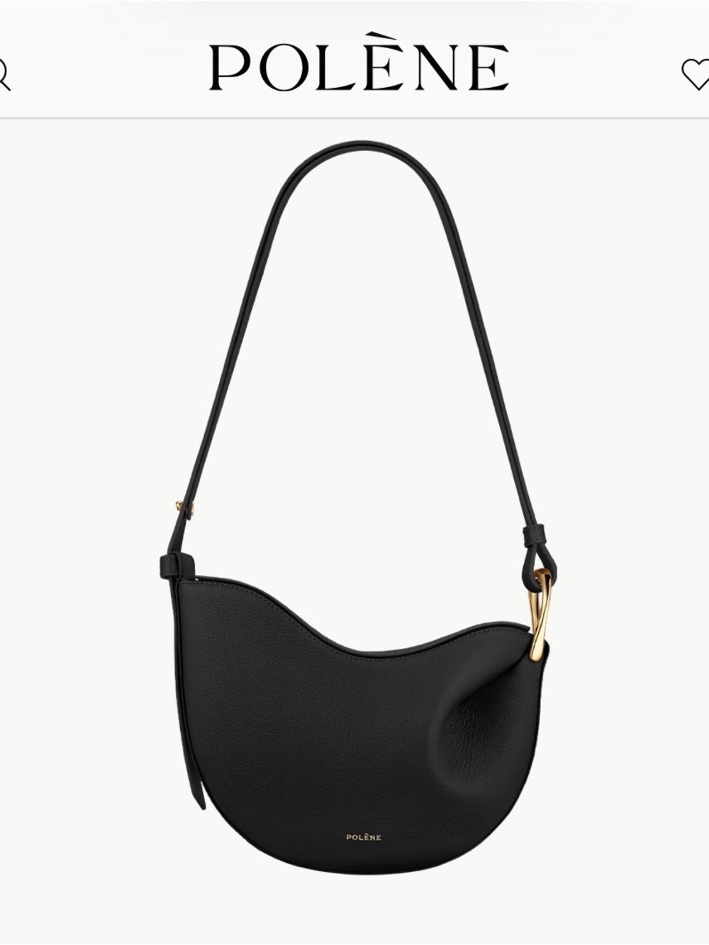 Polene Black Tonca Bag